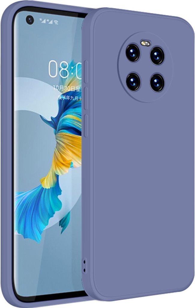 Huawei Mate 40 Hülle, LaimTop Slim Liquid Silikon Gel Gummi Schutzhülle für Huawei Mate 40 Grau