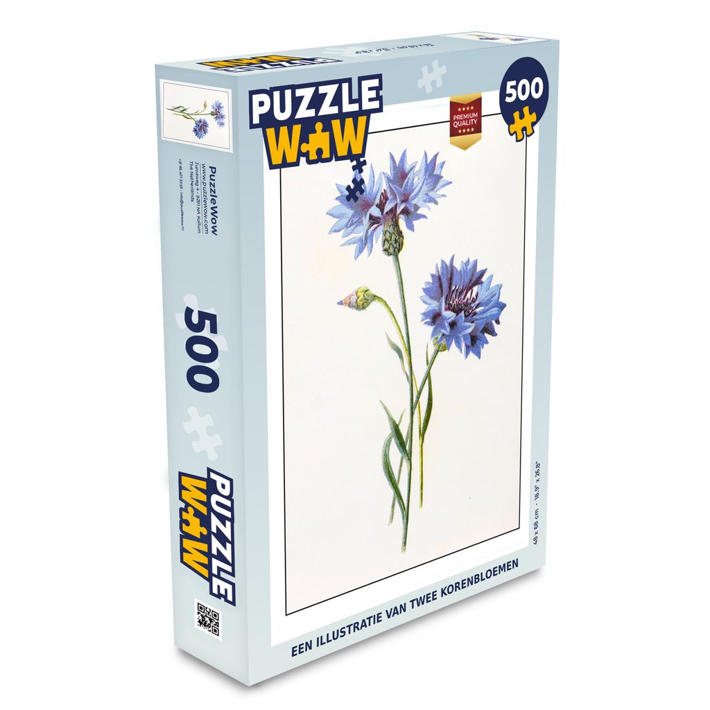 MuchoWow Puzzle 500 Teile Eine Illustration von zwei Kornblumen - Denken - Spiel - Toy