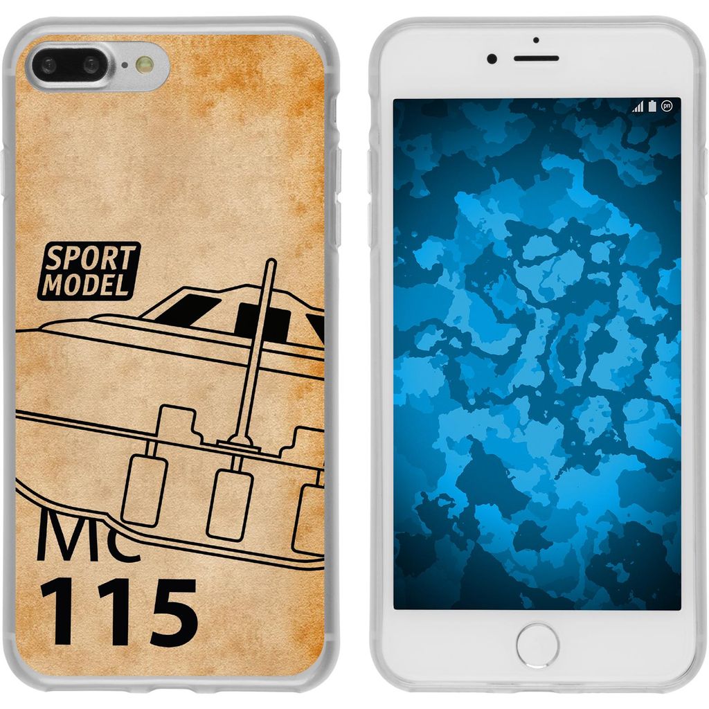 PhoneNatic Case kompatibel mit Apple iPhone 7 Plus / 8 Plus Silikon-Hülle Space U.F.O. M1