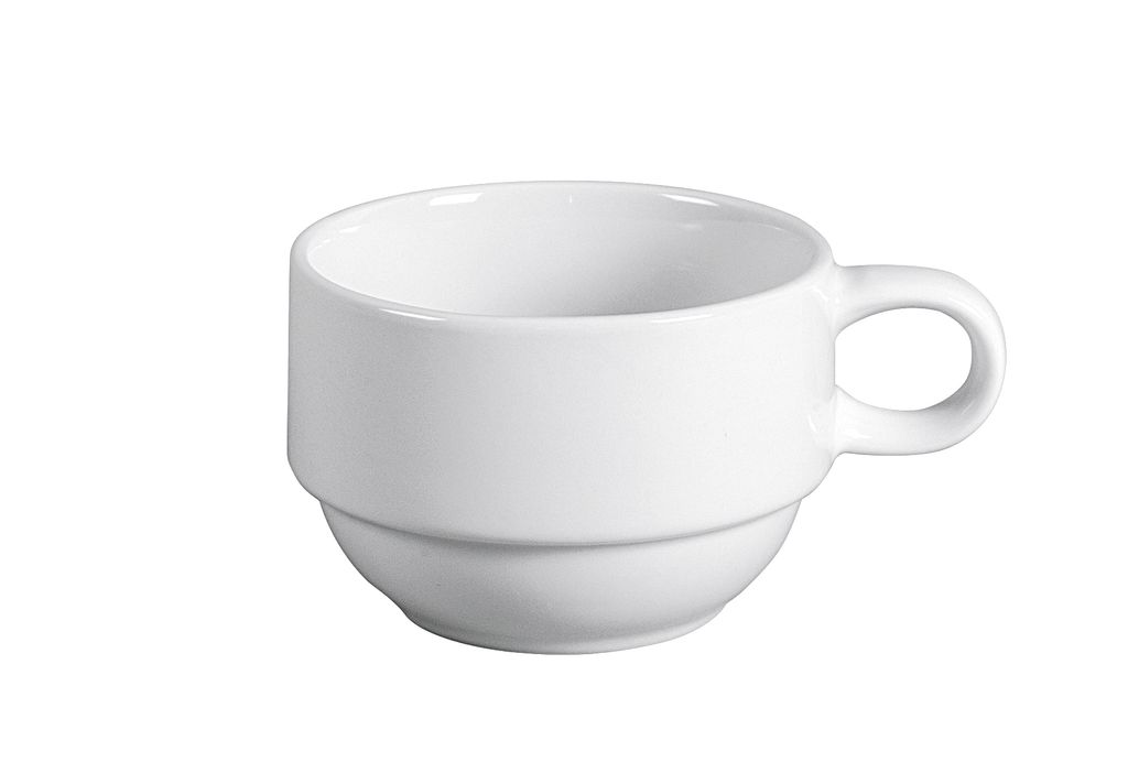 Retsch Arzberg 190094211 Classico Kaffeeobere stapelbar, Porzellan, 210 ml, weiß
