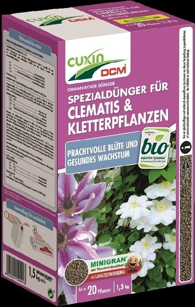 Cuxin DCM Spezialdünger für Clematis & Kletterpflanzen 1,5 Produktbild 