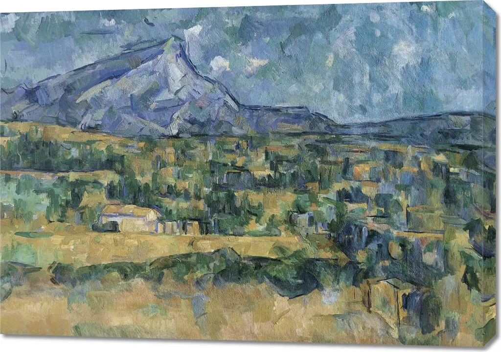 Tableau Salon Vintage 100x70cm Mont Sainte-Victoire Cézanne Impression