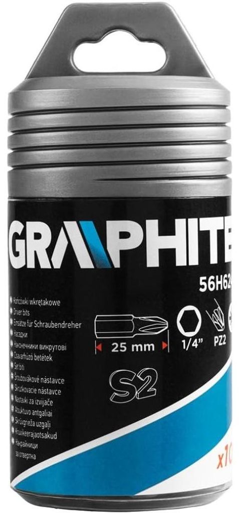 Punte per cacciavite GRAPHITE PH2 x 25 mm, 100 pz. Immagine del prodotto 