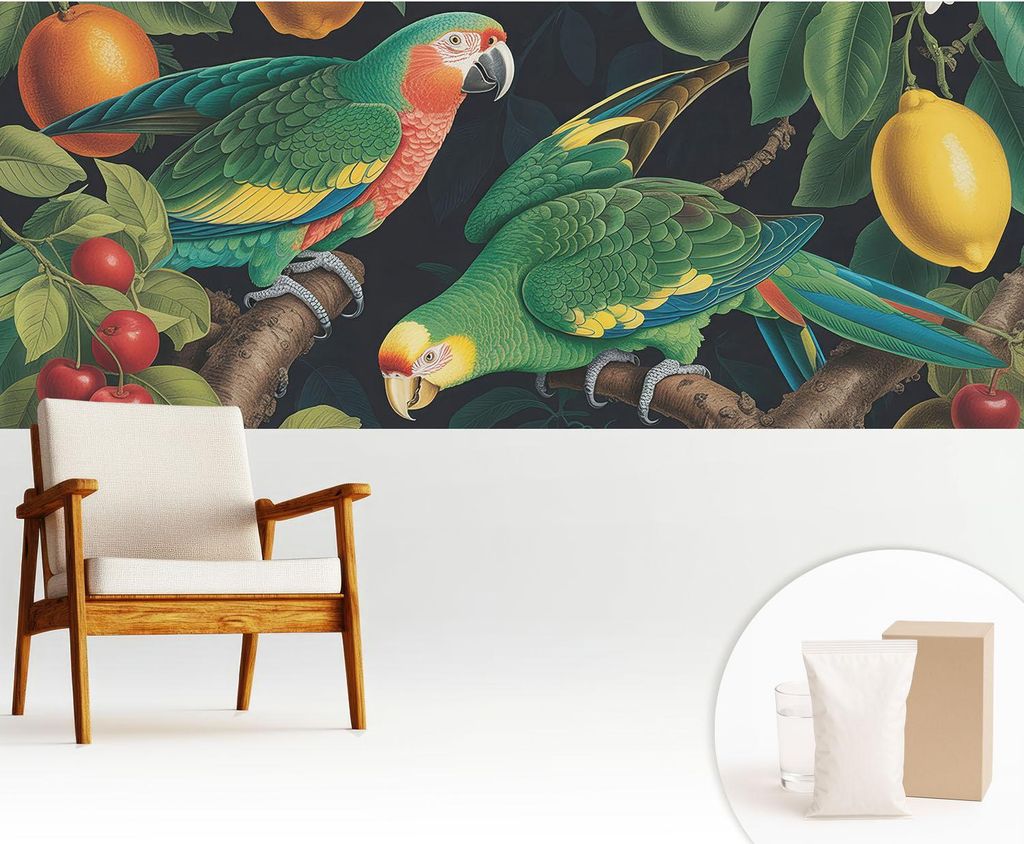 Fototapete - 250x104 cm - Tapete - Wandtapete - Wandbilder - Dekofolie - Tapete Folie - Wand - Dekoration - Wohnzimmer - Tropisches Abenteuer