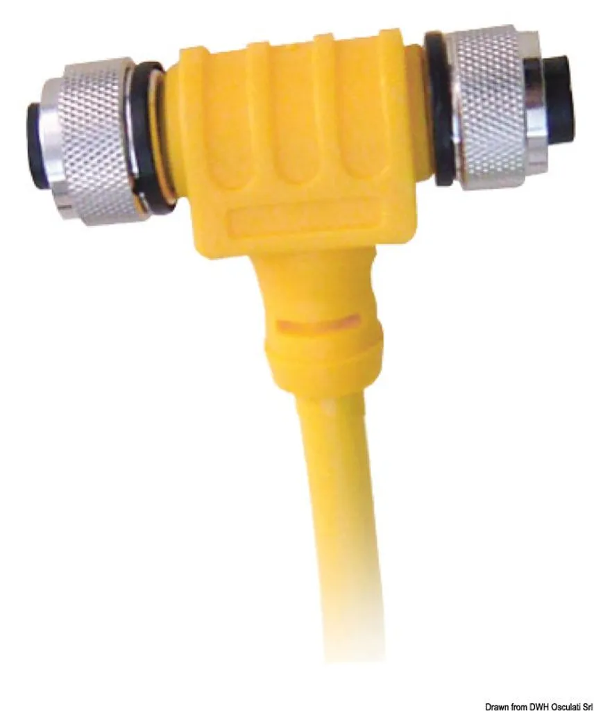 Câble NMEA 2000 TEE étanche IP67 de 5 mètres pour réseau électronique