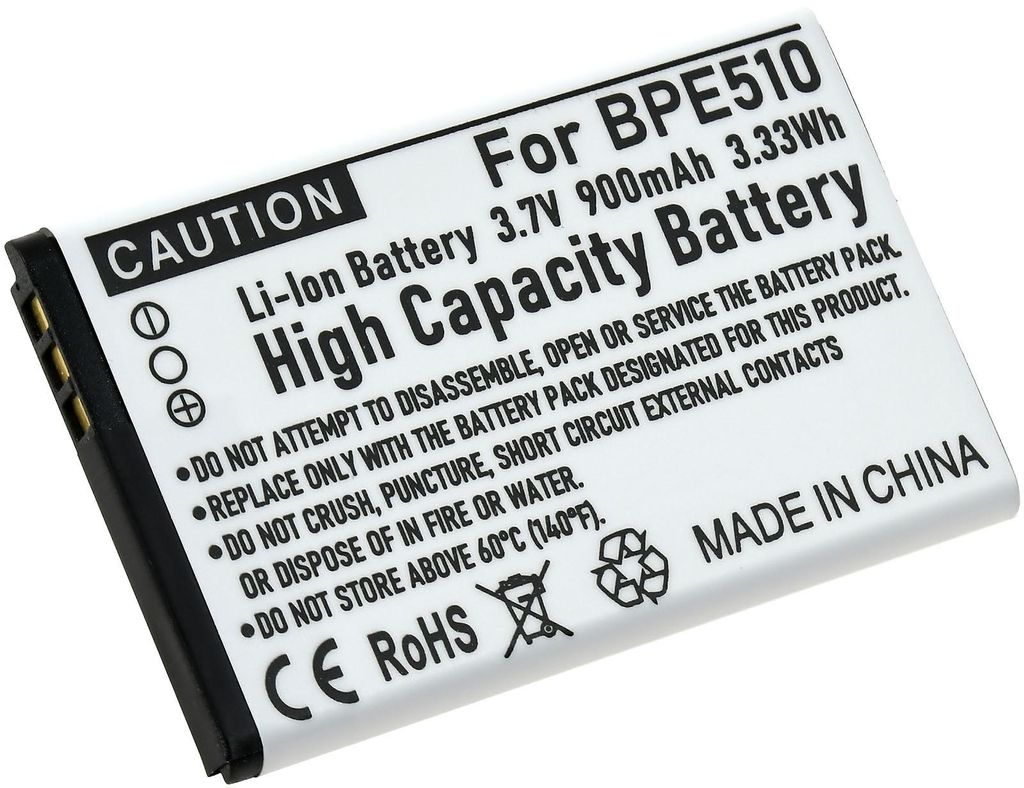 Mobiltelefon Akku BPE510 Li-Ion 3,7V 900mAh kompatibel mit Produktbild 
