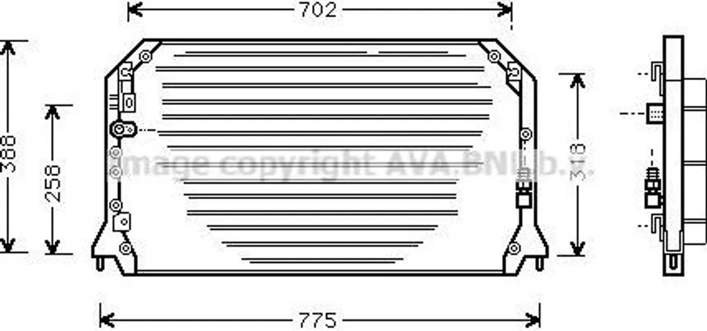 Radiateur de clim pour Camry - Condenseur AVA TO5254 haute qualité