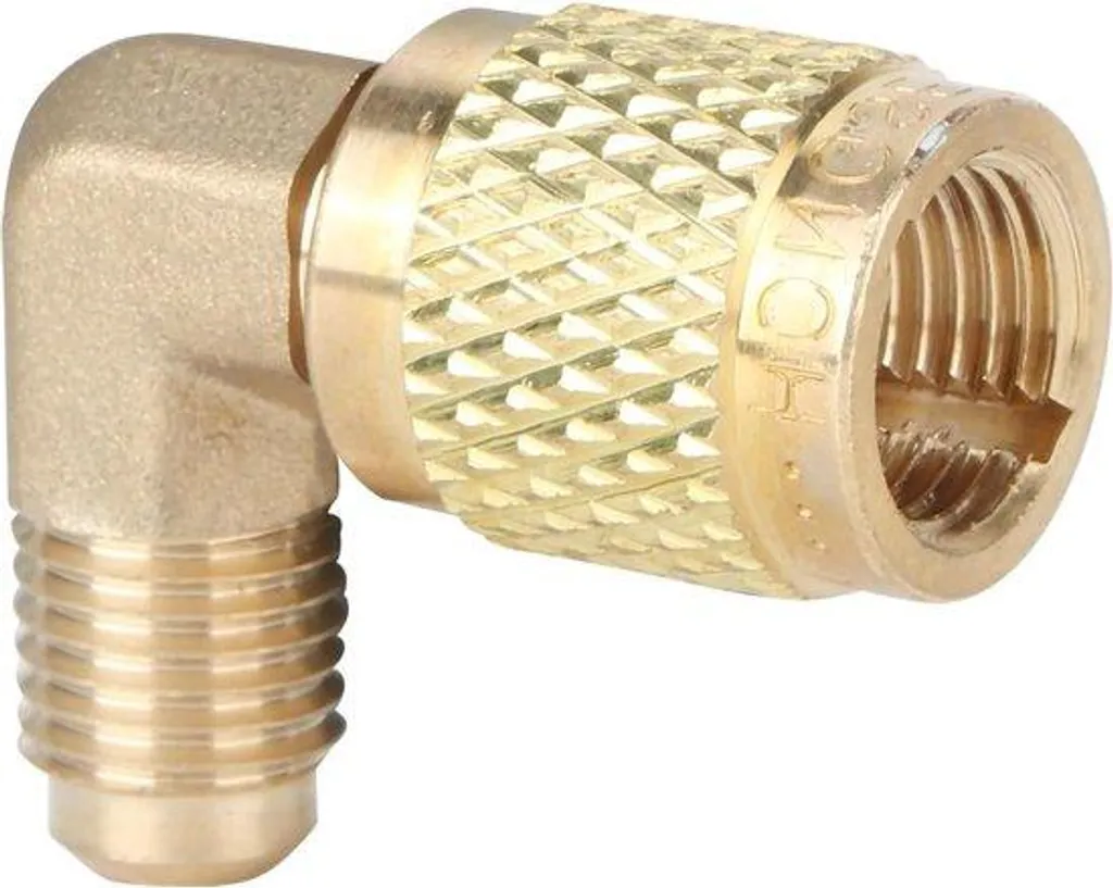 Adaptateur en laiton à 90° 1/4" vers 5/16" pour radiateur et clim