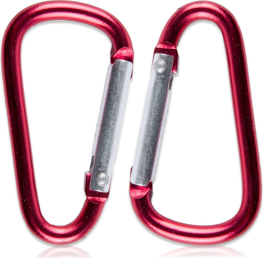 10 Stück 78mm Karabinerhaken Rot D-Form Schnapphaken Produktbild 