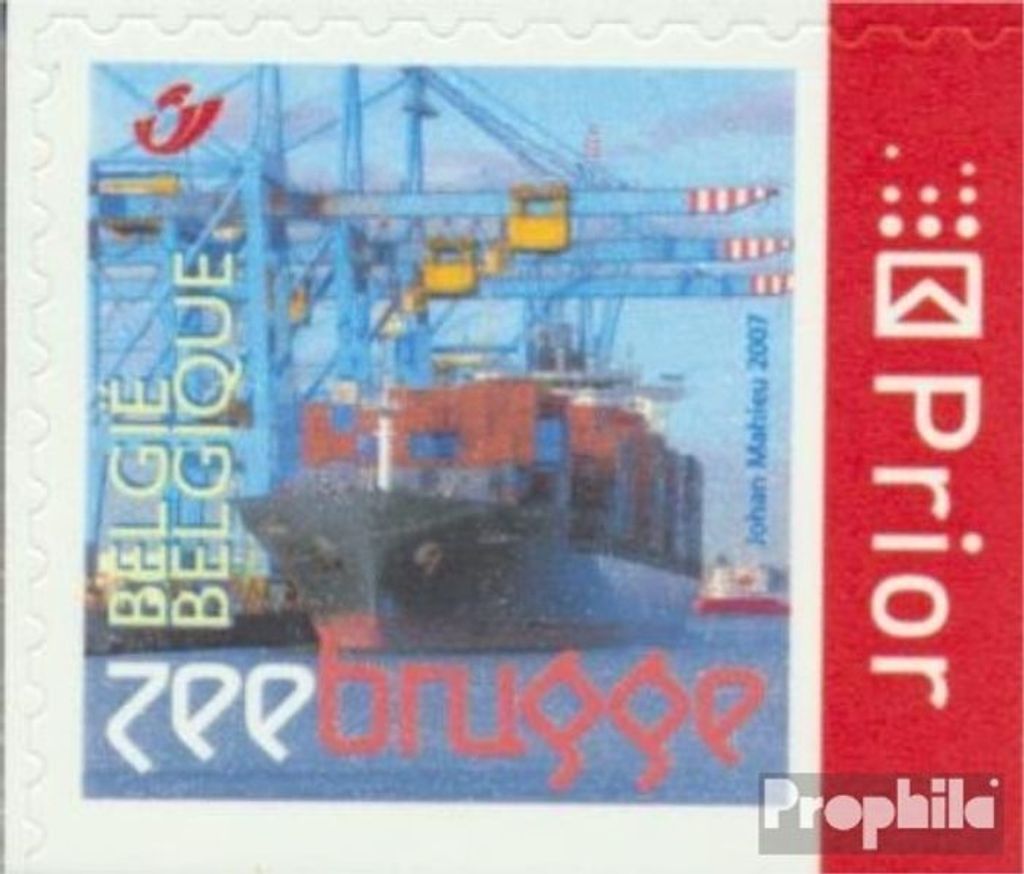 Briefmarken Belgien 2007 Mi 3716II E (kompl.Ausg.) postfrisch Hafen von Zeebrügge