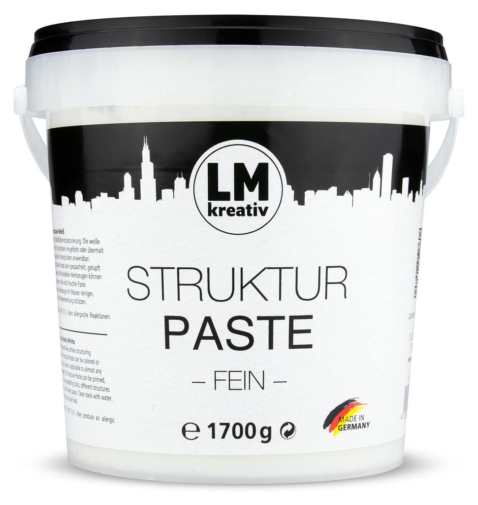 LM-Kreativ Strukturpaste fein 1,7 kg, Weiß – Texture Paste Produktbild 