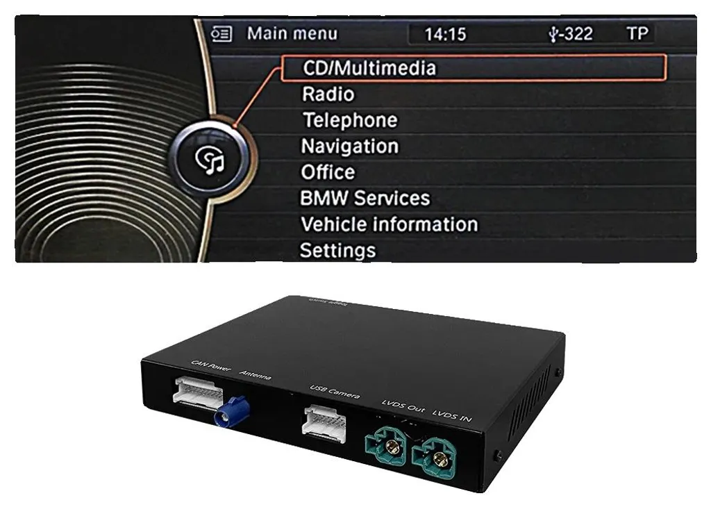 Interface CarPlay Sans Fil CIC Noir - GPS et Connectivité Multi-Appareils