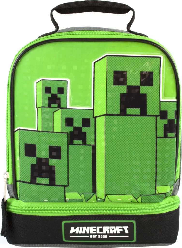 Minecraft Borsa Snack NS7303 Verde/Nero - Portamerenda Termico Ufficiale