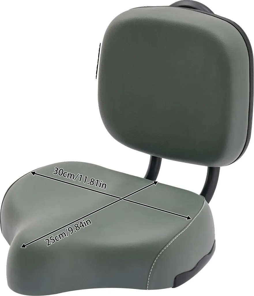 Siège 3 roues anti-douleur dossier réglable coussin large gris