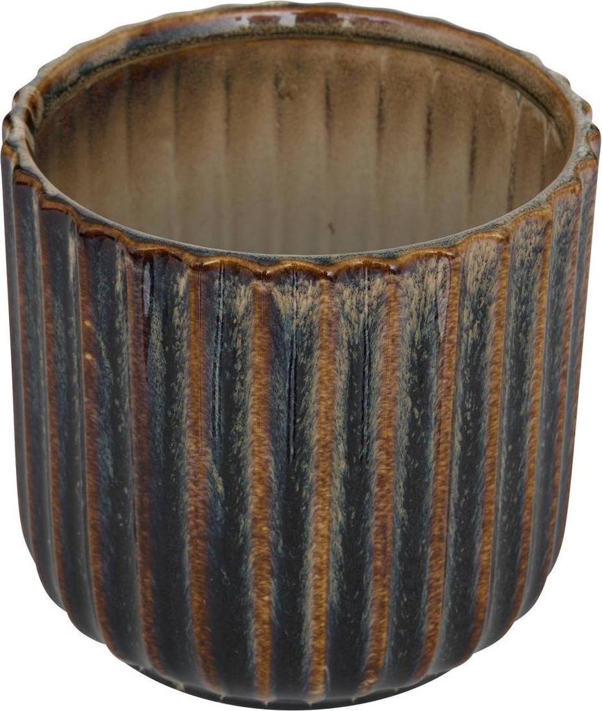 Übertopf iko aus steingut 16x16x15cm - Atmosphera créateur d'intérieur