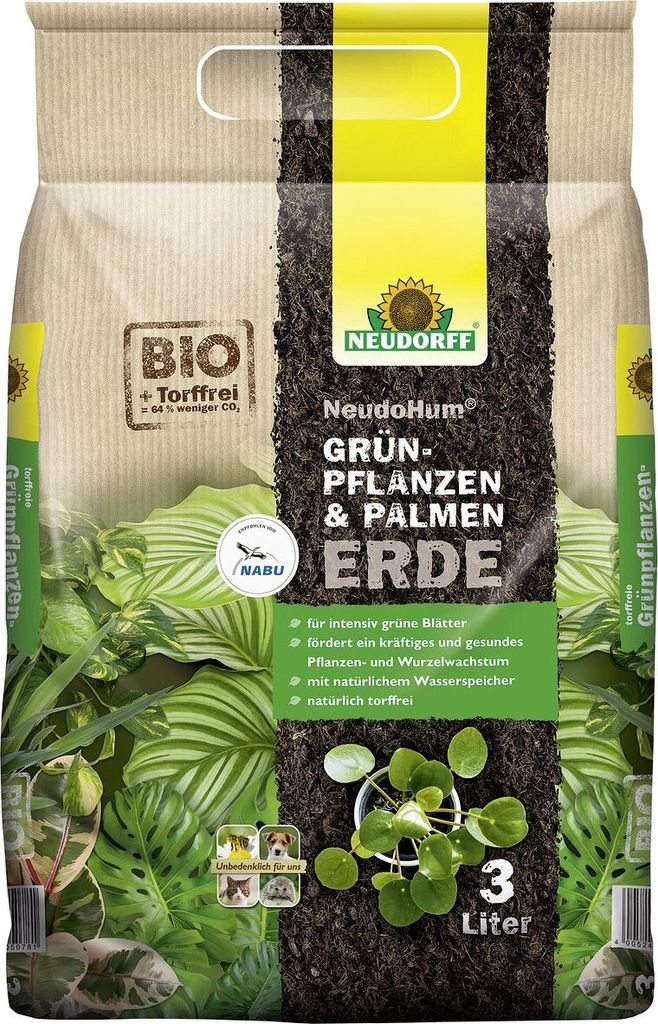 Neudorff NeudoHum Grünpflanzen & PalmenErde - 3 Liter Produktbild 1