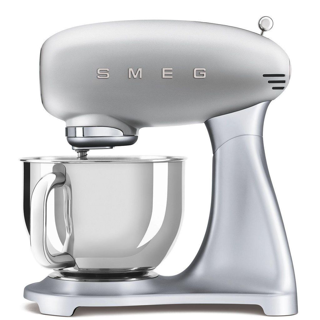 SMEG Küchenmaschine,Knetmaschine Rührmaschine mit Knethaken, 800,00 W, 4,80 l Schüssel, Edelstahl Schüssel, 6 Stufen Bedienfreundlich Mischen S...