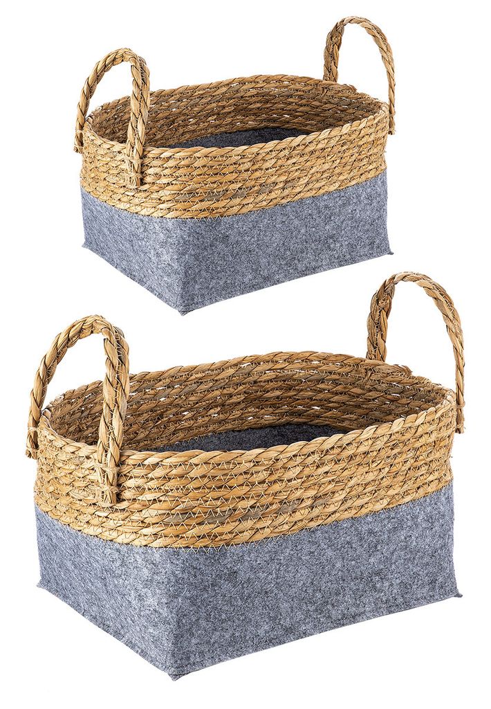 GILDE Filz/Seegras Korb "Dara" VE 3