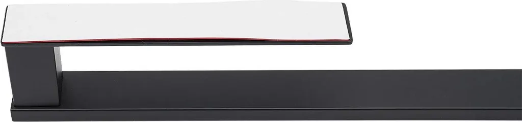 Lot de 2 barres porte-serviettes sans perçage noir mat en inox 40cm