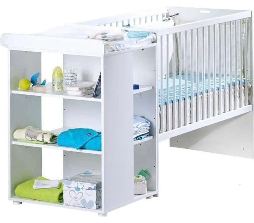 Lit combiné Sauthon Eloi blanc évolutif - 60x120cm puis 90x190cm