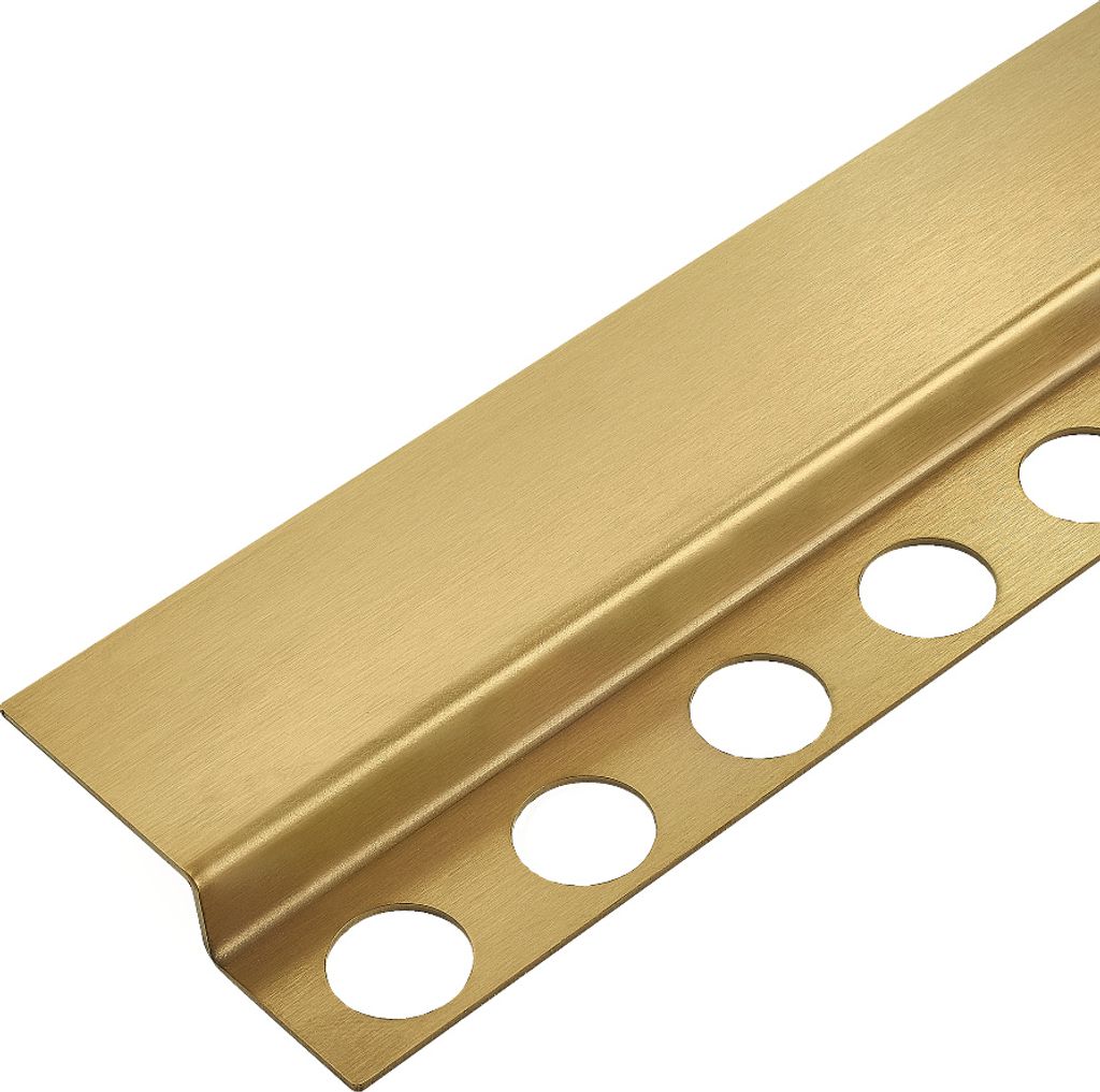 Balneo Gefälleprofil FLOOR STRIPS Edelstahl AISI 305 Vorne 130 cm gold