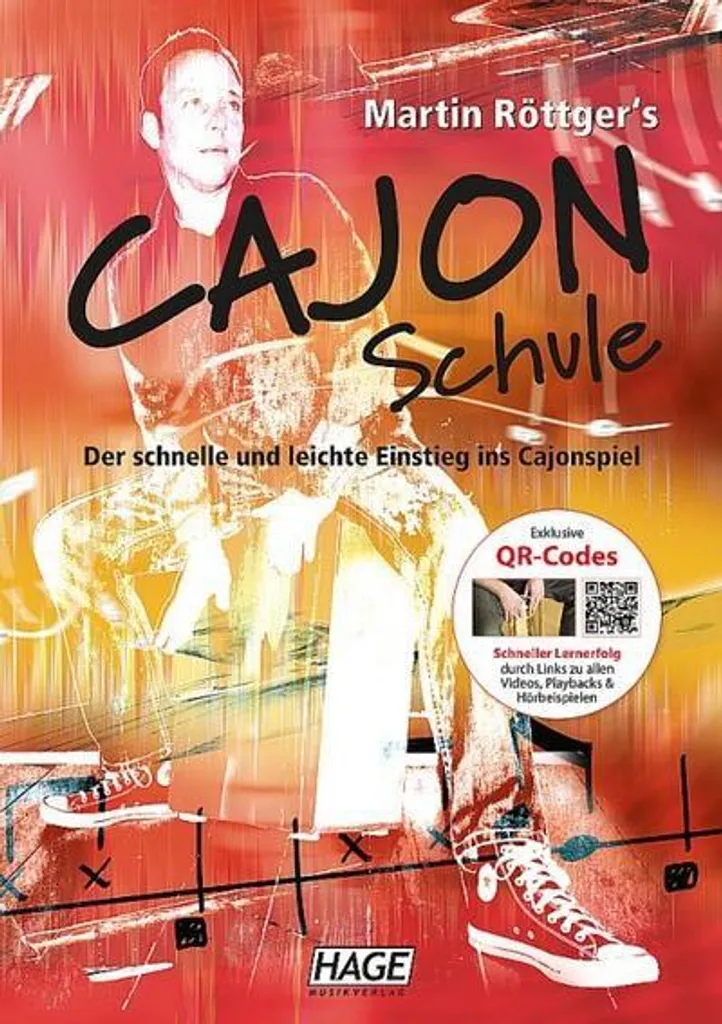 Martin Röttger's Cajon Schule : Méthode avec Vidéos via QR-Codes