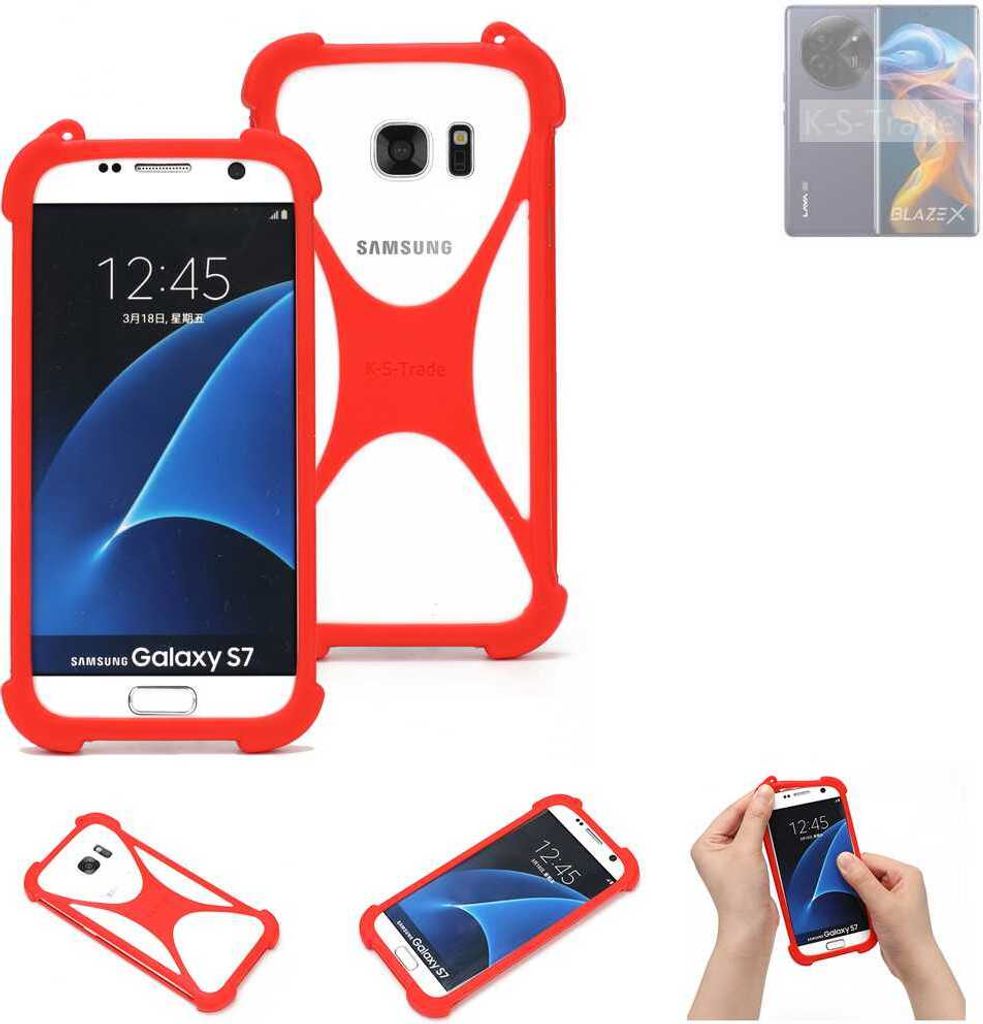 K-S-Trade Handy-Hülle kompatibel mit Lava Blaze X Schutz-Hülle Bumper Silikon Schutz Hülle Cover Case Silikoncase Silikonbumper TPU Softcase