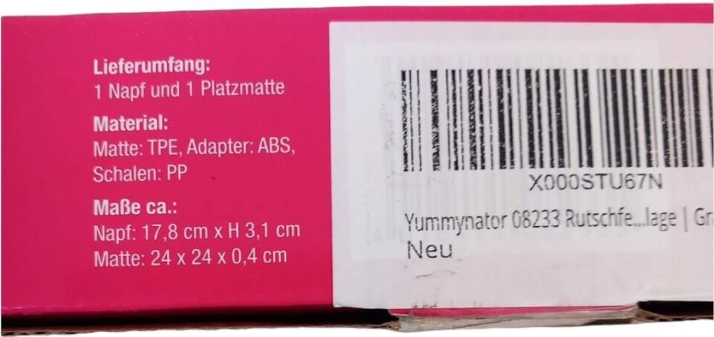 Yummynator Podkładka i miska różowa 0,4 l Produktbild 19