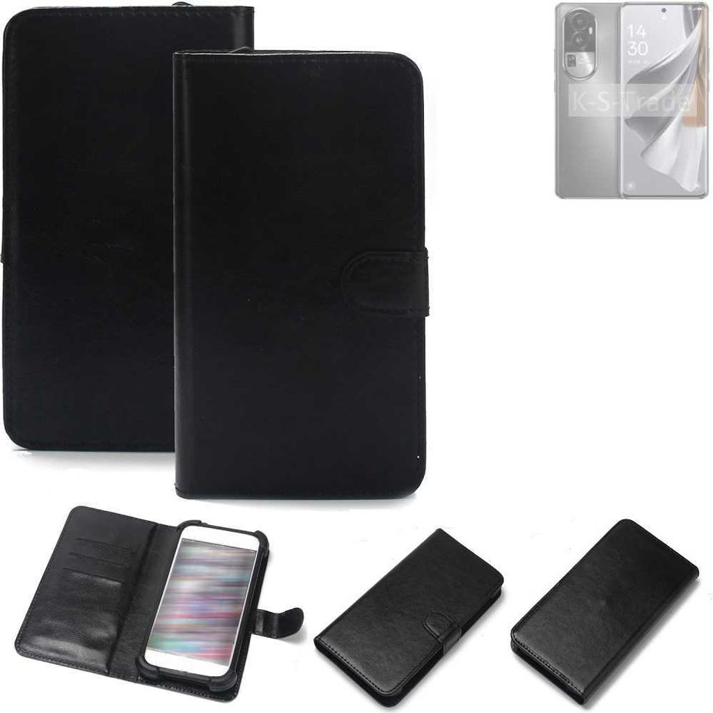 K-S-Trade Handyhülle Schutzhülle kompatibel mit Oppo Reno10 Pro Handy Schutz Hülle Handyhülle Bumper schwarz 1x