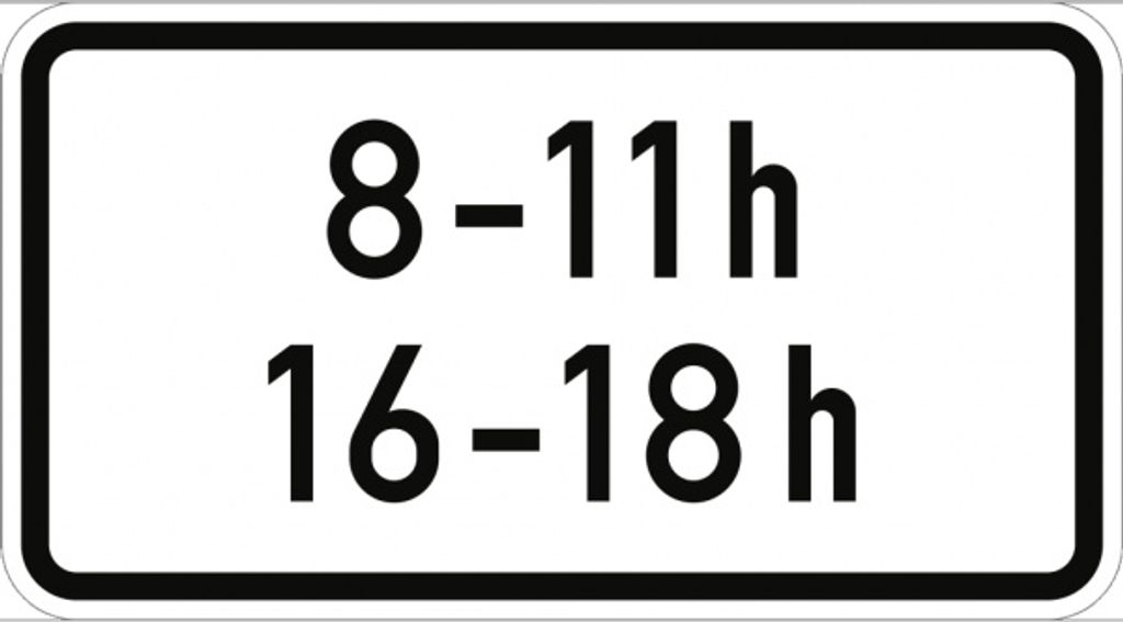 Verkehrsschild VZ1040-31, Zeitliche Beschränkung (...-... h, ...-... h), Alu,...