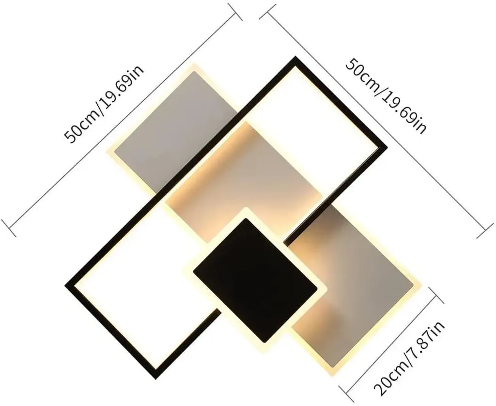 Plafonnier LED dimmable pour supprimer les zones d'ombre dans la pièce