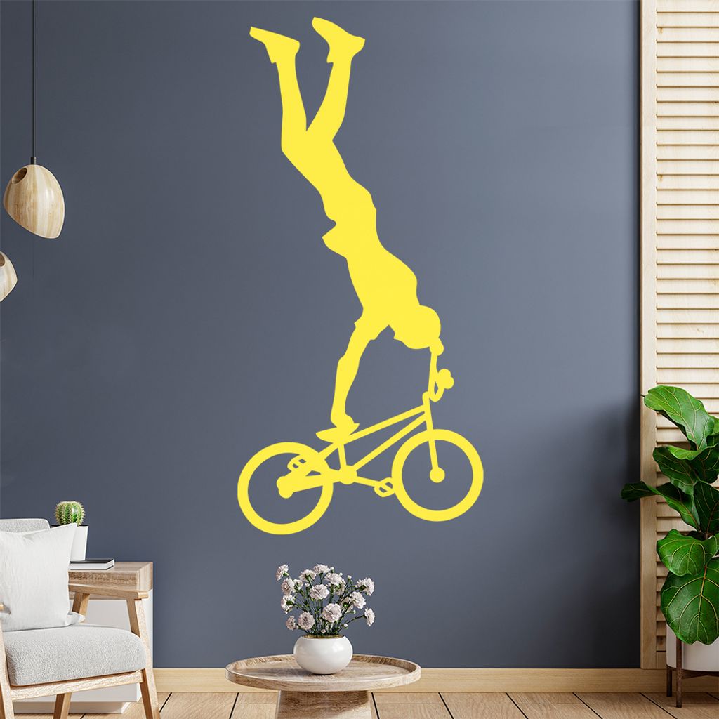 BMX Freestyle Fahrer Figur Wandtattoo Wandaufkleber Wall Sticker - Dekoration, Küche, Wohnzimmer, Schlafzimmer, Badezimmer