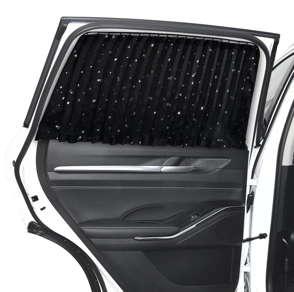 Sonnenschutzvorhang fürs Auto - Magnetischer Fenstervorhang zum Blockieren von UV-Licht, blickdicht für Privatsphäre, besonders robust, schwarz ...