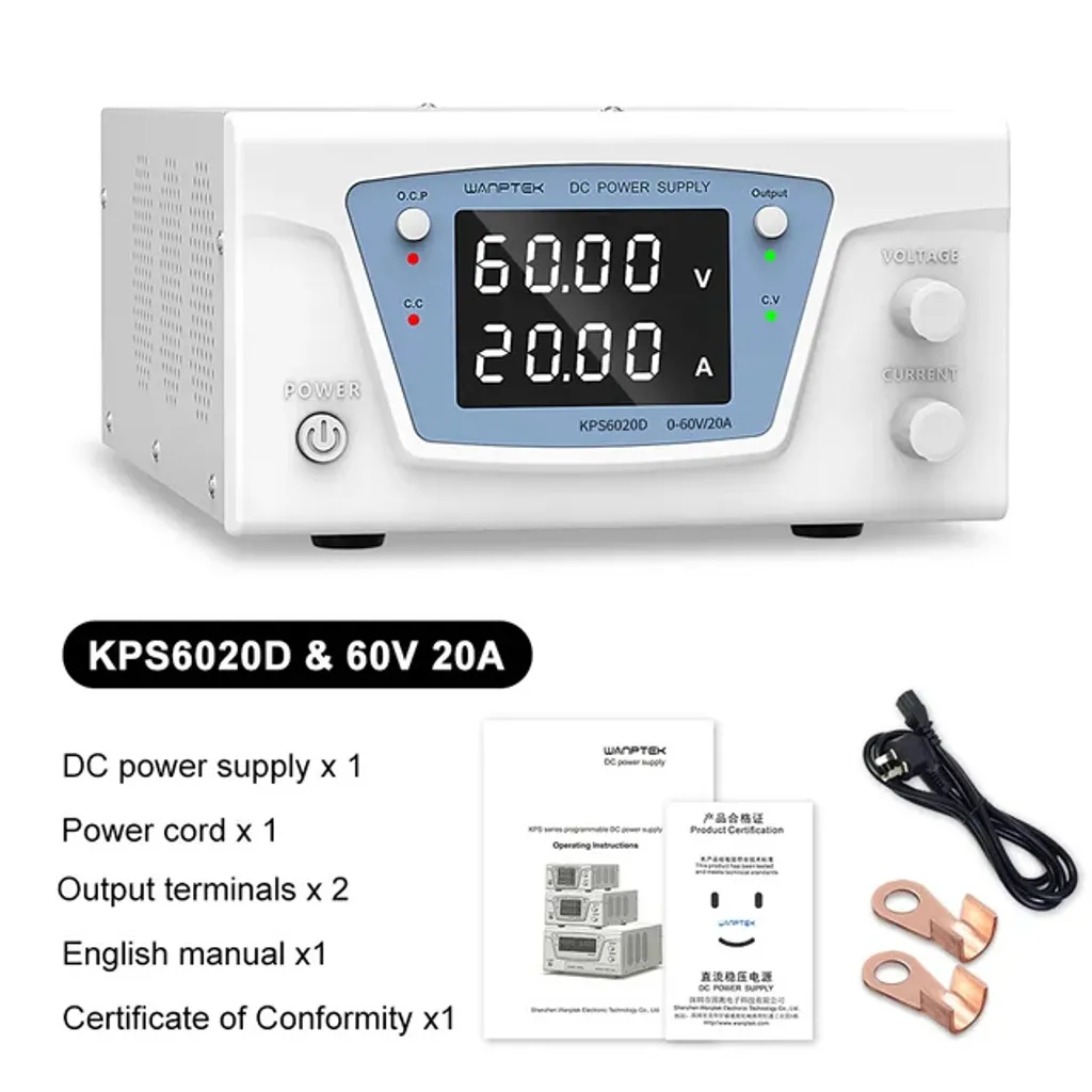 Alimentation CC régulée pour prototypage et réparation KPS6020D