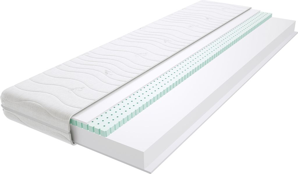 Schaumstoff Matratze 130x180 cm Doppelmatratze, H3 Mittelfest Komfortschaummatratze 13 cm Hoch Latex mit Klimafaser, Hypoallergen, HR-Schaum, Wende...