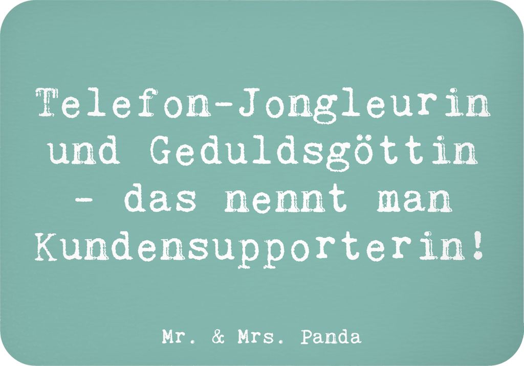 Mr. & Mrs. Panda magnet Spruch Meisterin Kundensupport - Meeresbrise - Geschenk, zettelhalter, Geduld, Kühlschrankmagnet, Jonglieren, Notizhalter,...