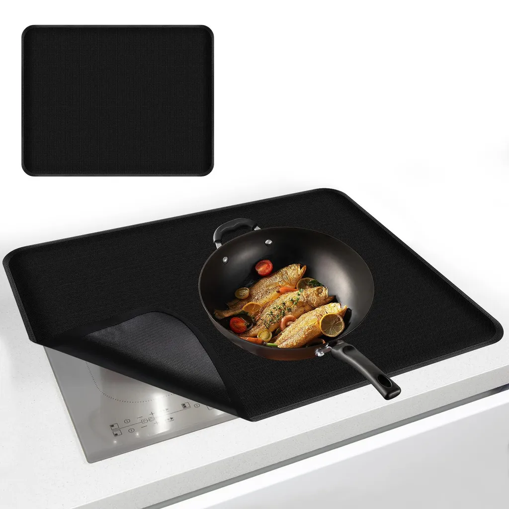 Tapis de protection induction 52x60 cm pour cuisine propre et sans rayure
