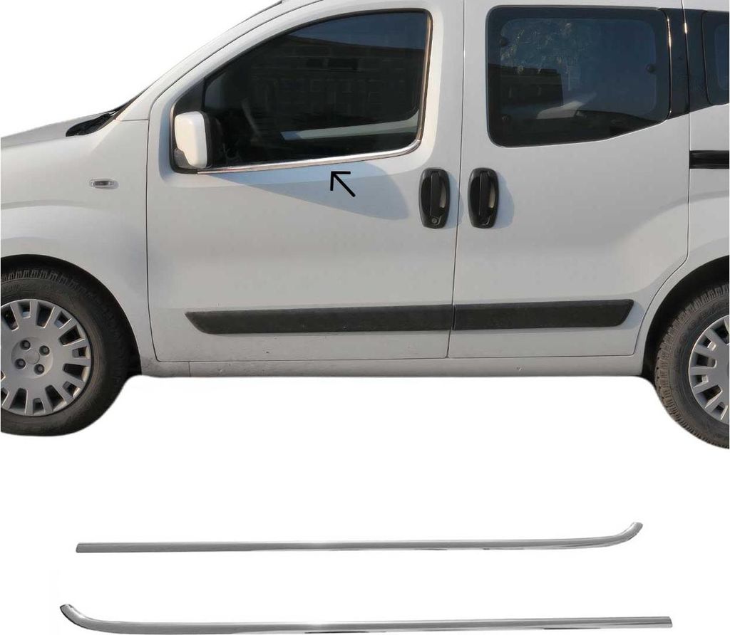 Fensterleisten Zierleisten für Citroen Nemo 2008-2021 Edelstahl Chrom 2tlg