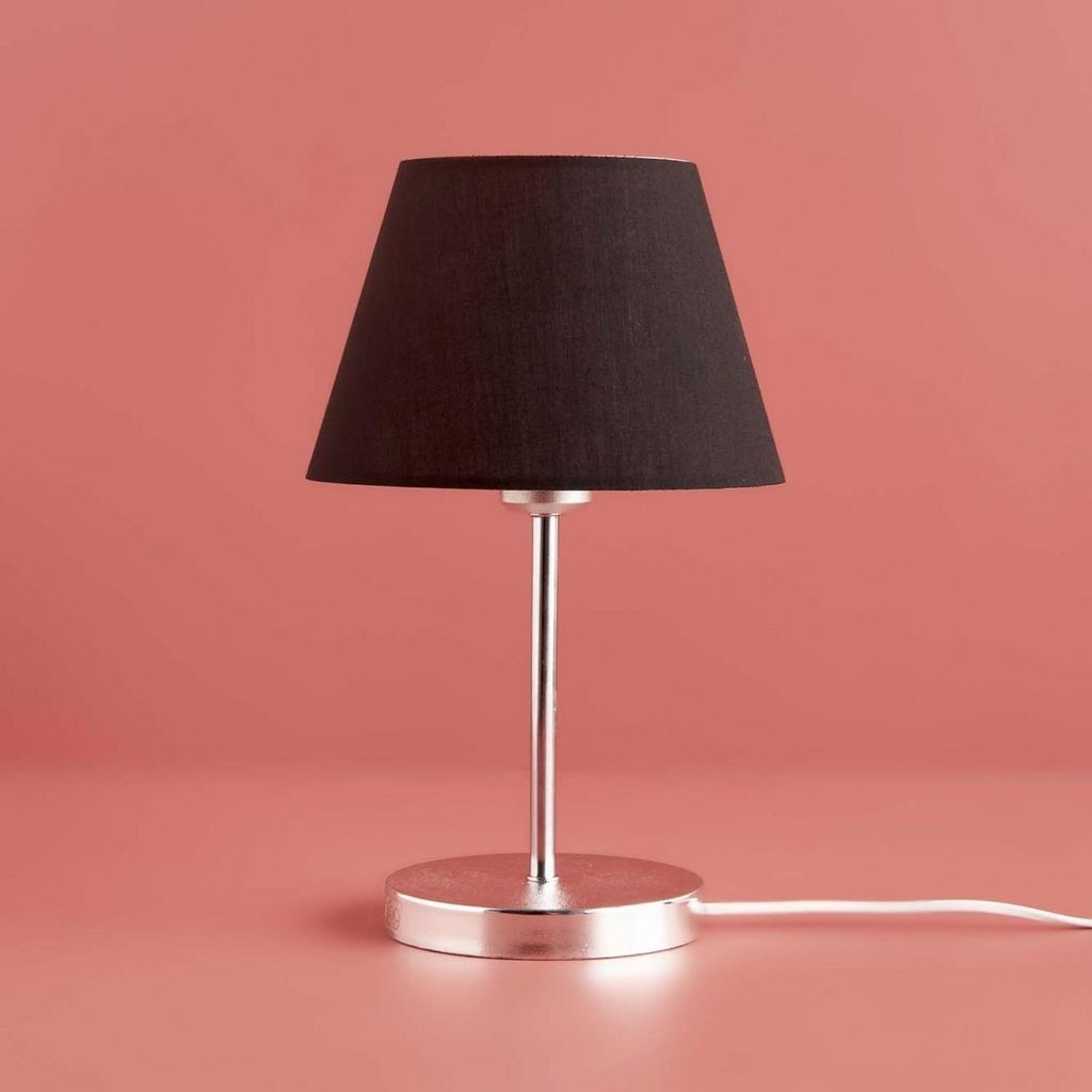 Opviq, AYD-3404, Tischlampe, 100 % Stoff, Schwarz, 22 x 22 x 37 cm