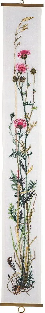 Chemin de table à broder Flocon Eva Rosenstand Kit de broderie Lin