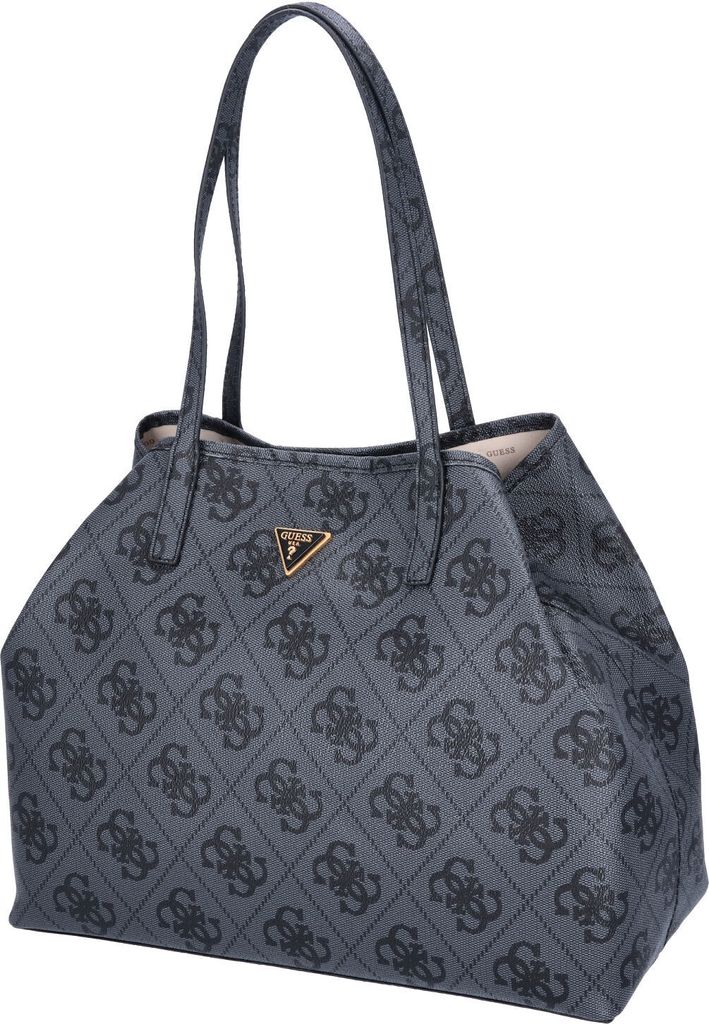 Guess Vikky Guess Handtasche Schwarz Silber GUESS Vikky Large