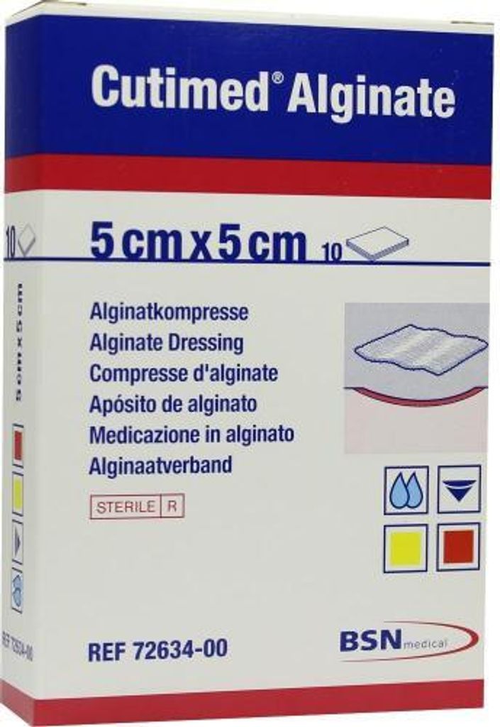 CUTIMED Alginate Alginatkompressen 5x5 cm