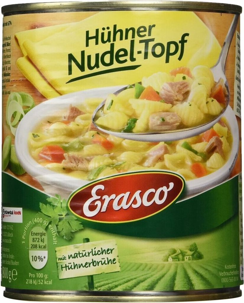 Erasco Hühner Nudel Dosen-Eintopf 800,0 g Productafbeelding 