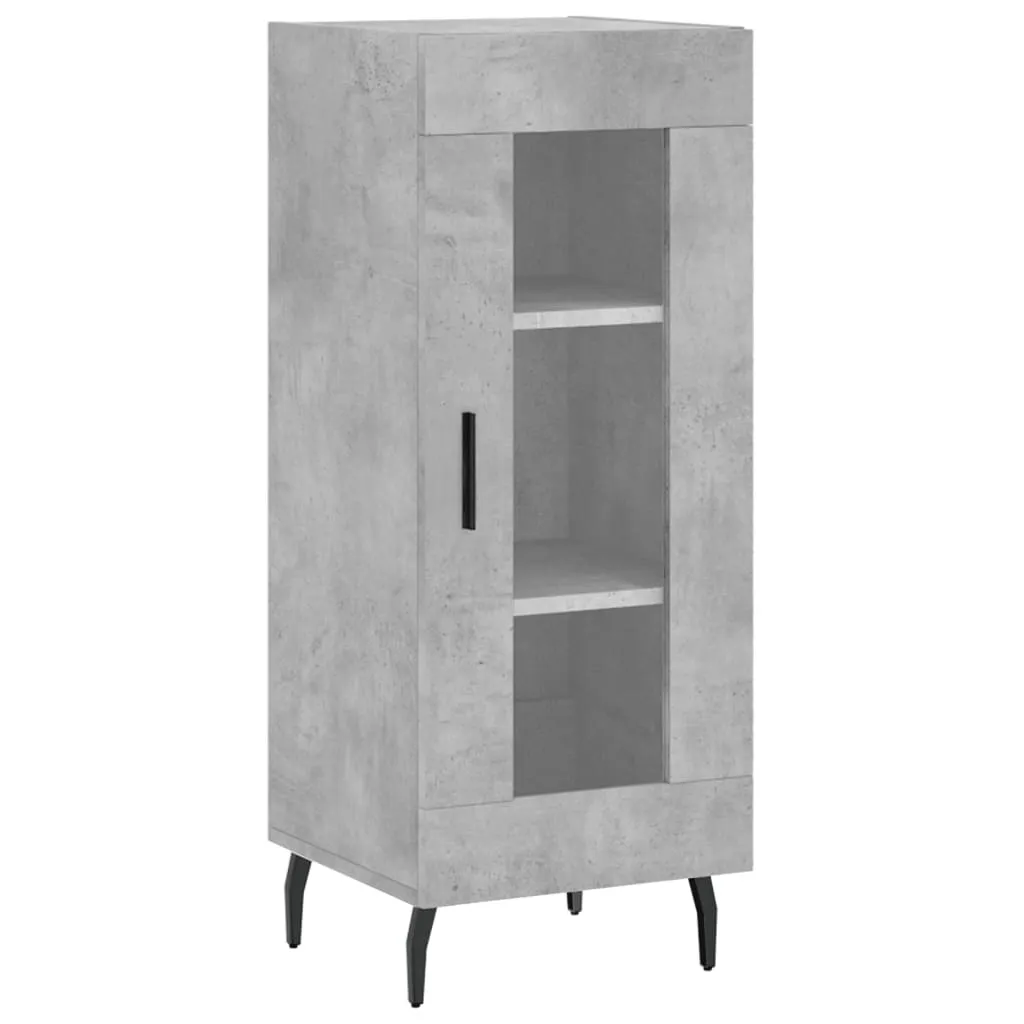 SYFAX™ Credenza Grigio Cemento 34,5x34x90 cm in Legno Multistrato - E-Shop