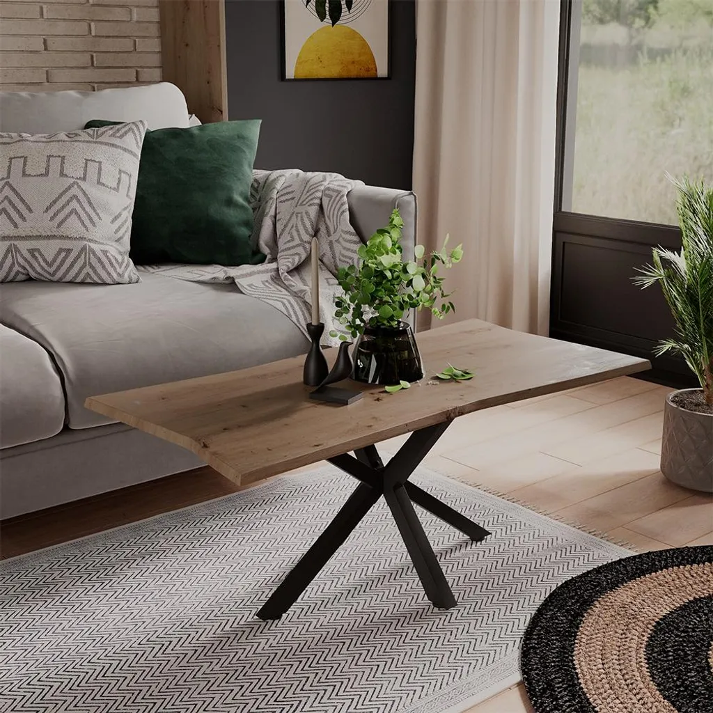 Offerta Tavolino Vicco Yan Rovere Artisan | Eleganza 100x50 cm