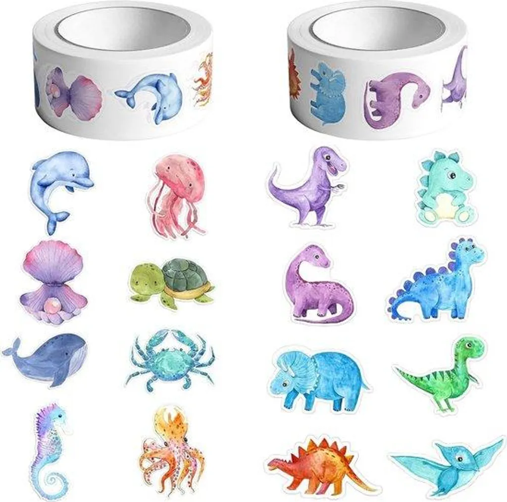 1000 Stickers Enfant pour École et Maison : Dinosaures et Océan