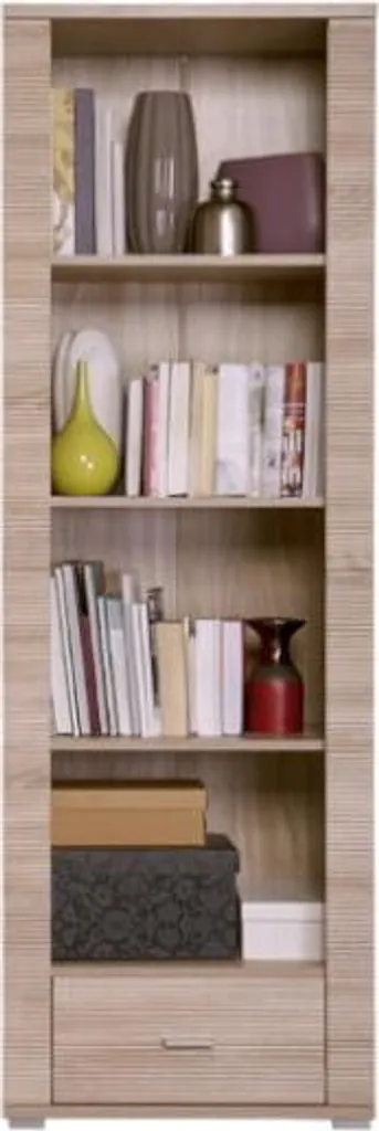 Bibliothèque Gress en bois massif étagères robustes design moderne