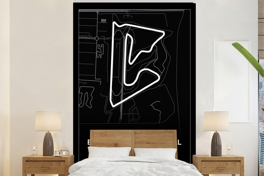 MuchoWow Fototapete für Wohnzimmer oder Schlafzimmer Wandtapete Vinyl Motivtapete Formel 1 - Rennstrecke - Bahrain International Circuit - Bahra...