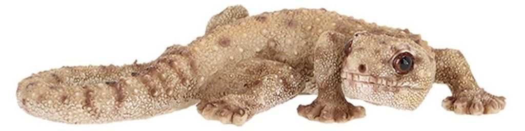Esschert Design | Dekoobjekt - Eidechse Skulptur - Gartendeko - 16 x 8 cm - braun - beige - aus Polyresin - Garten Skulptur - Dekorativ - Wohndeko
