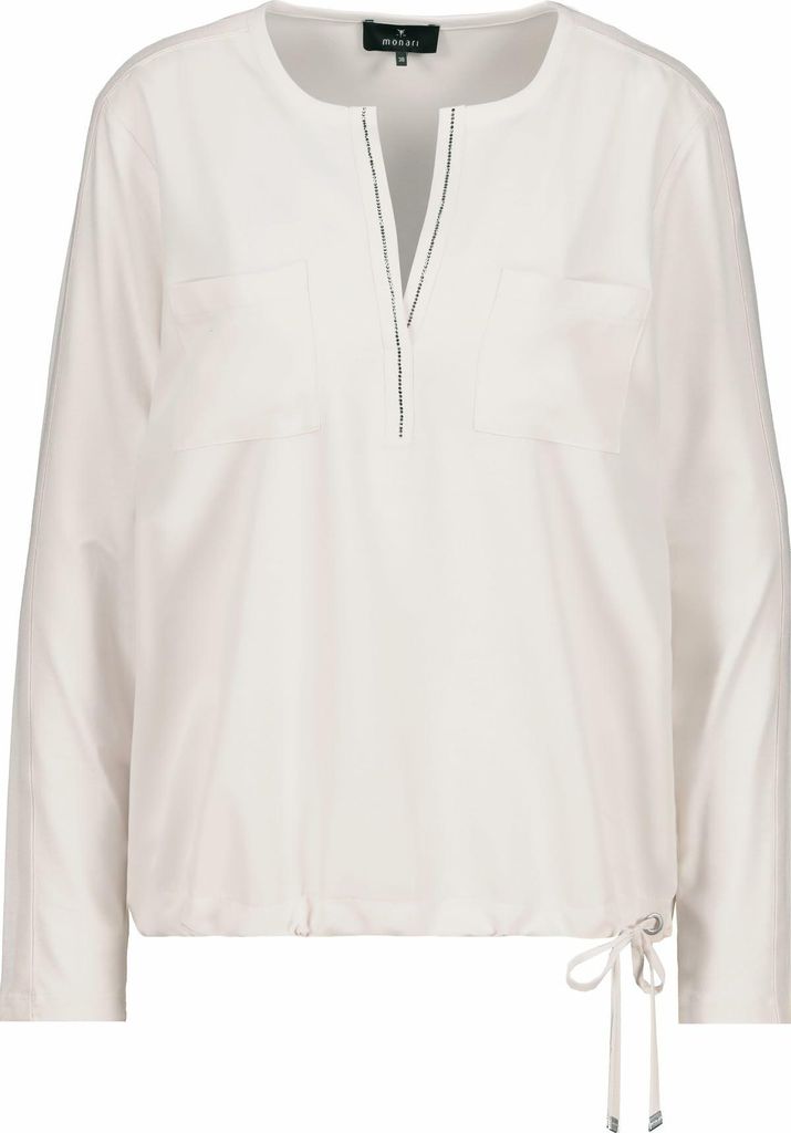 Monari Knopfleiste Langarmshirt für Damen